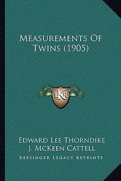 portada measurements of twins (1905) (en Inglés)