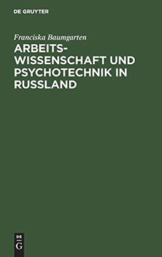 portada Arbeitswissenschaft und Psychotechnik in Russland (en Alemán)