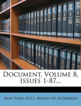 portada document, volume 8, issues 1-87...