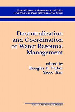 portada decentralization and coordination of water resource management (en Inglés)