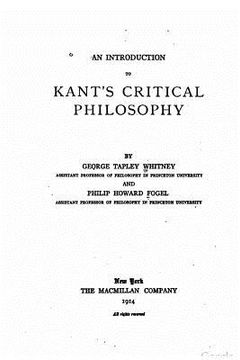 portada An introduction to Kant's critical philosophy (en Inglés)