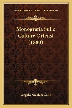 portada Monografia Sulle Culture Ortensi (1880) (en Italiano)