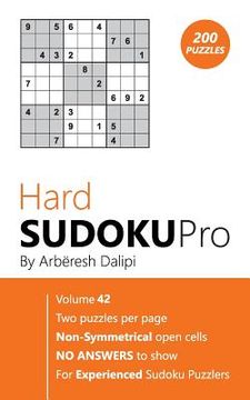 portada Hard Sudoku Pro: Book for Experienced Puzzlers (200 puzzles) Vol. 42 (en Inglés)