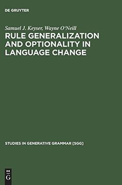 portada Rule Generalization and Optionality in Language Change(Studies in Generative Grammar, no. 23) (in English)