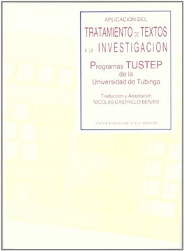 portada Aplicación tratamiento textos a investigación : programas TUSTEP...