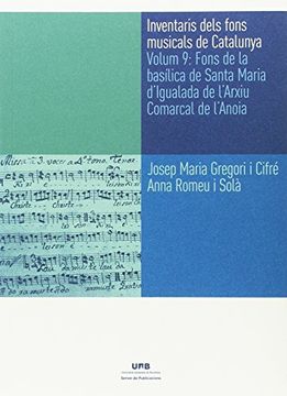 portada Inventaris dels fons musicals de Catalunya Vol. 9: Fons de la basílica de Santa (IFMuC - Inventaris dels fons musicals de Catalunya)