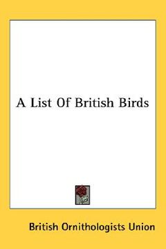 portada a list of british birds (en Inglés)