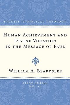 portada human achievement and divine vocation in the message of paul (en Inglés)