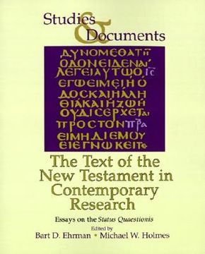 portada the text of the new testament in contemporary research: essayson the status quaestionis
