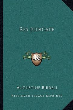 portada Res Judicate (in Latin)