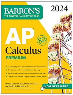 portada Ap Calculus Premium, 2024: 12 Practice Tests + Comprehensive Review + Online Practice (Barron'S Test Prep) (en Inglés)
