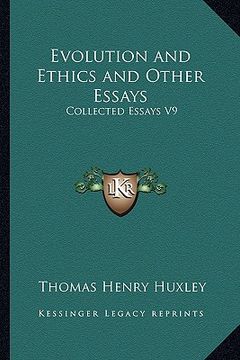 portada evolution and ethics and other essays: collected essays v9 (en Inglés)