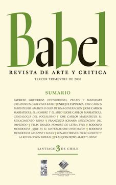 portada Babel N° 3. Revista de arte y crítica