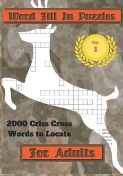 portada Word Fill In Puzzles For Adults: 2000 Criss Cross Words To Locate (en Inglés)