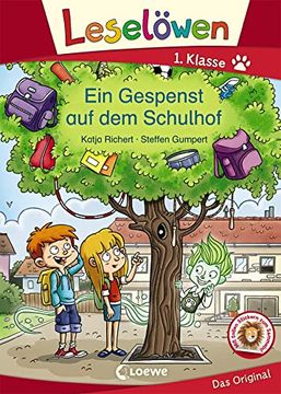 portada Leselöwen 1. Klasse - ein Gespenst auf dem Schulhof: Erstlesebuch Kinder ab 6 Jahre (en Alemán)