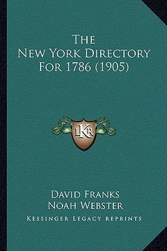 portada the new york directory for 1786 (1905) (in English)