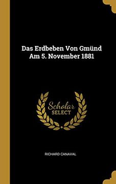 portada Das Erdbeben Von Gmünd Am 5. November 1881 