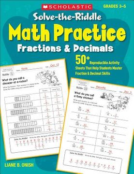 portada solve-the-riddle math practice, grades 3-5 (en Inglés)