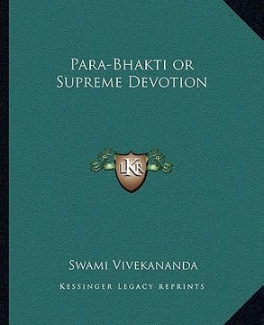 portada para-bhakti or supreme devotion (en Inglés)