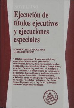 portada Ejecucion De Titulos Ejecutivos Y Ejecucionesespeciales (comentarios.doctrina.jurisprud)