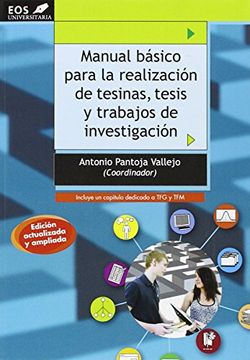 portada Manual Básico Para la Reealización de Tesinas, Tesis y Trabajos de Investigación