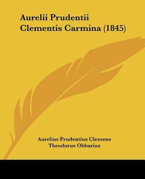 portada aurelii prudentii clementis carmina (1845) (in English)