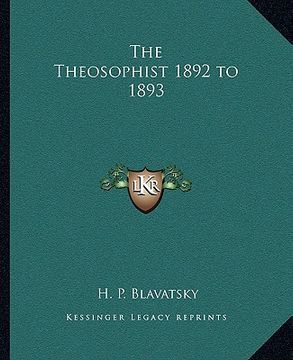 portada the theosophist 1892 to 1893