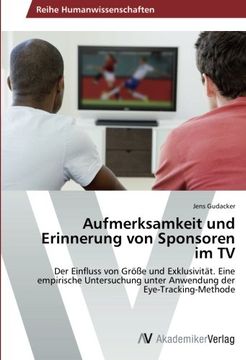 portada Aufmerksamkeit Und Erinnerung Von Sponsoren Im TV