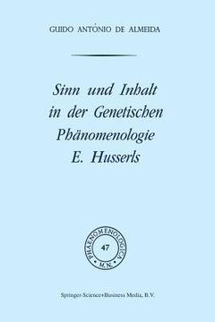 portada Sinn Und Inhalt in Der Genetischen Phänomenologie E. Husserls (en Alemán)