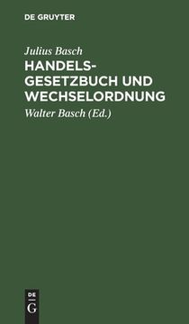 portada Handelsgesetzbuch und Wechselordnung (German Edition) [Hardcover ] (in German)