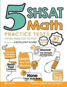 portada 5 SHSAT Math Practice Tests: Extra Practice to Help Achieve an Excellent Score (in English)