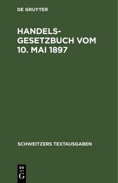 portada Handelsgesetzbuch vom 10. Mai 1897 (en Alemán)