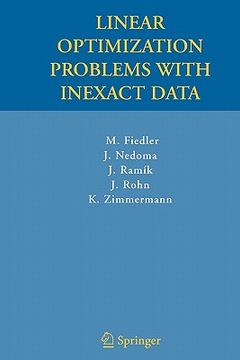portada linear optimization problems with inexact data (en Inglés)