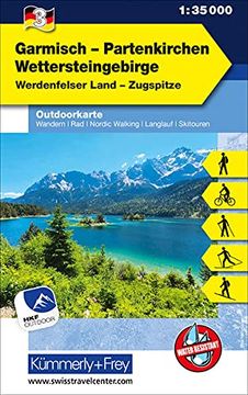portada Garmisch Partenkirchen Wettersteingebirge nr. 03 Outdoor Deutschland 1: 35 000: Werdefelser Land - Zugspitze, Free Download mit hkf Outdoor app (Kümmerly+Frey Outdoorkarten Deutschland)