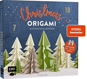 portada Mein Adventskalender-Buch: Origami Christmas: 24 Überraschende Falt- und Bastelprojekte für Weihnachten mit 36 Motivpapieren (en Alemán)