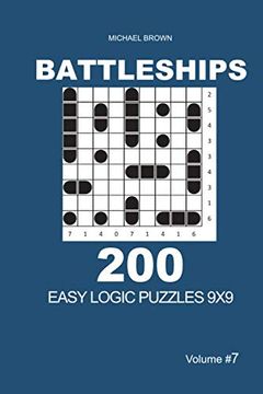 portada Battleships - 200 Easy Logic Puzzles 9x9 (Volume 7) (en Inglés)