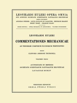 portada Commentationes Mechanicae AD Theoriam Corporum Fluidorum Pertinentes 1st Part (in Latin)