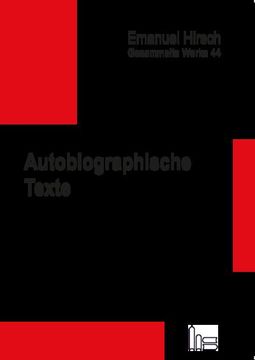 portada Emanuel Hirsch - Gesammelte Werke / Autobiographische Texte (en Alemán)