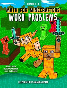 portada Math for Minecrafters Word Problems: Grades 1-2 (en Inglés)