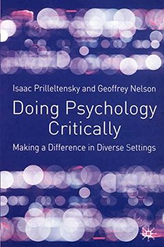 portada Doing Psychology Critically: Making a Difference in Diverse Settings (en Inglés)