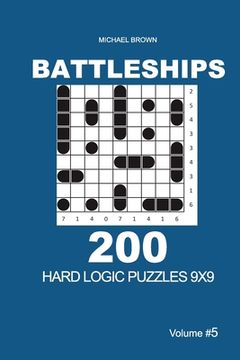 portada Battleships - 200 Hard Logic Puzzles 9x9 (Volume 5) (en Inglés)