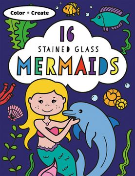 portada Stained Glass Coloring Mermaids (en Inglés)