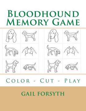 portada Bloodhound Memory Game: Color - Cut - Play (in English)