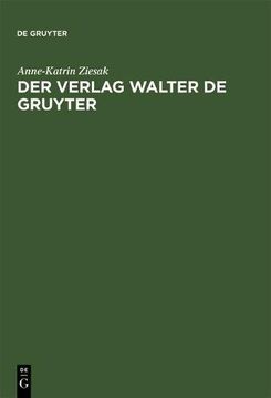 portada Der Verlag Walter de Gruyter: 1749-1999