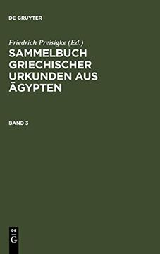 portada Sammelbuch Griechischer Urkunden aus Ägypten. Band 3 (in German)