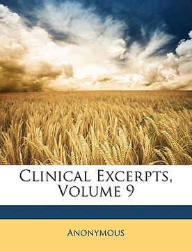 portada clinical excerpts, volume 9 (in English)