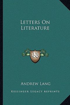 portada letters on literature (en Inglés)