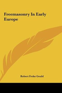 portada freemasonry in early europe (en Inglés)