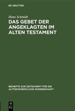 portada Das Gebet der Angeklagten im Alten Testament (en Alemán)