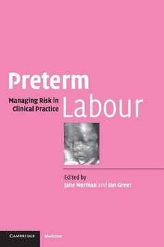 portada Preterm Labour: Managing Risk in Clinical Practice (in English)